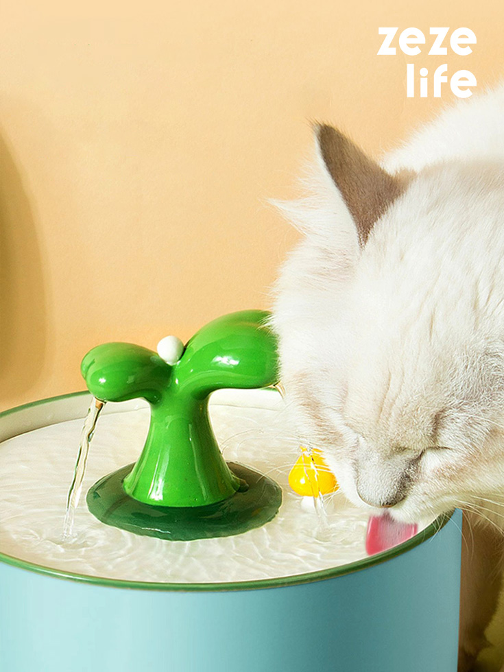 ZezeLife Sapling Cat Water Fountain, view 2