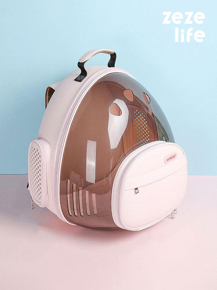 ZezeLife Space Capsule Pink Cat Carrier, view 2