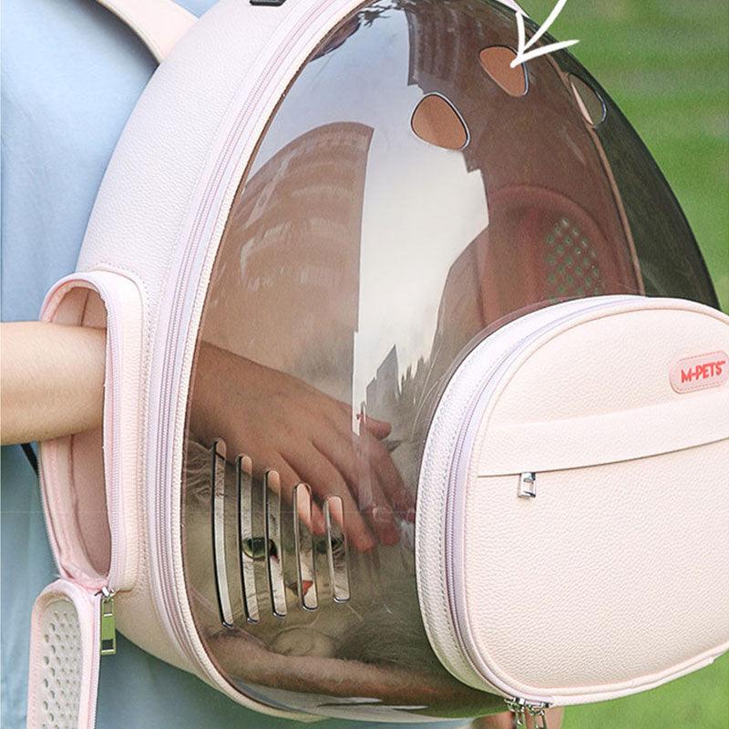 ZezeLife Space Capsule Pink Cat Carrier, view 4