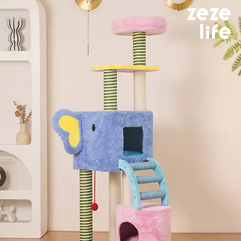 ZezeLife Spring Fantasy Elephant Cat Tree, view 2