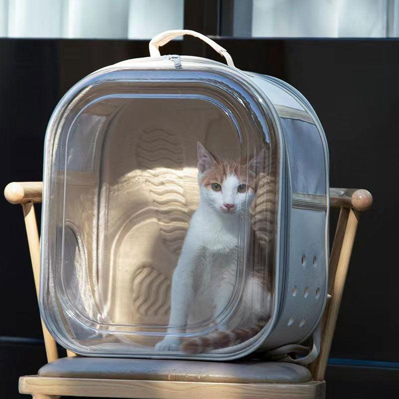 ZezeLife Square Clear Cat Carrier, view 4