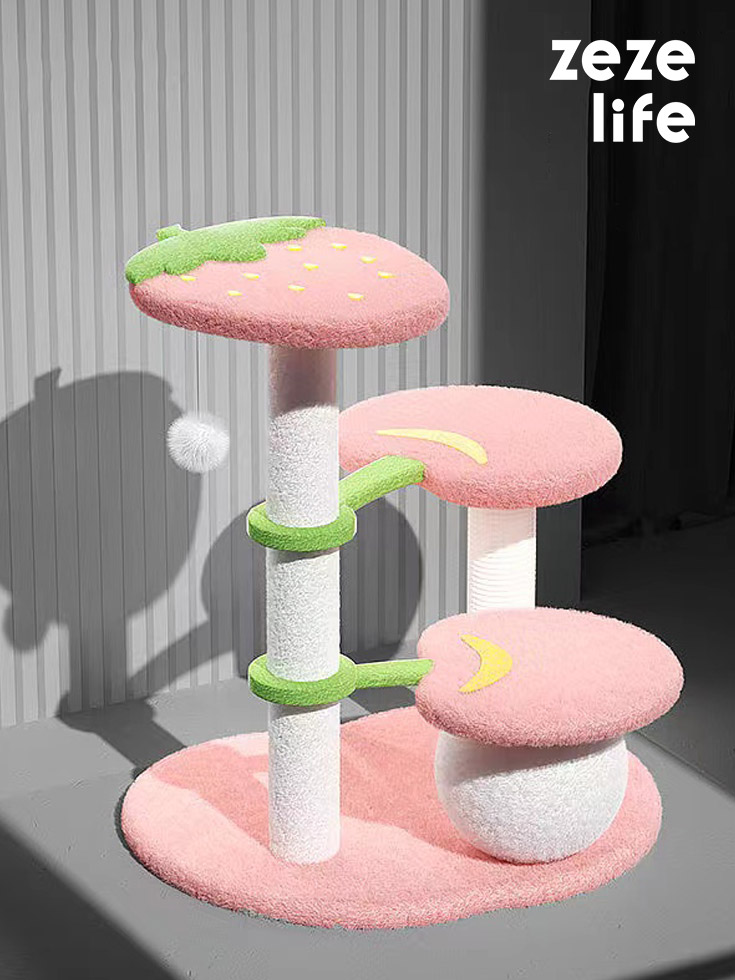 ZezeLife Strawberry Small Cat Tree