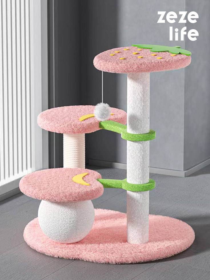 ZezeLife Strawberry Small Cat Tree, view 2
