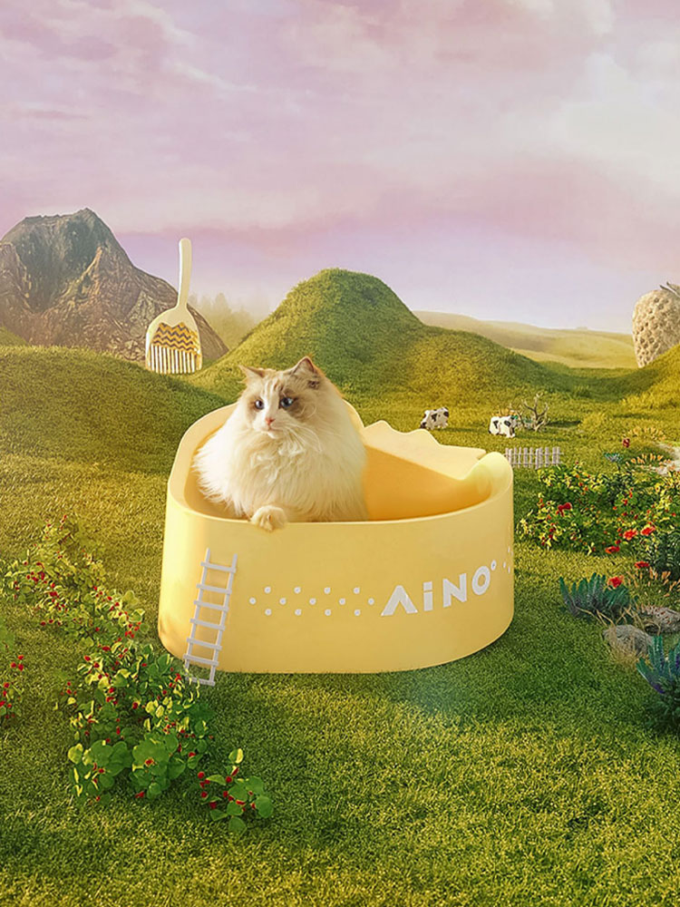 ZezeLife Strawberry Fat Cat Litter Box, view 3