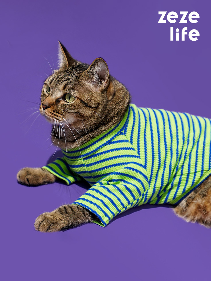 ZezeLife Striped Shirt Cat Clothes, view 2