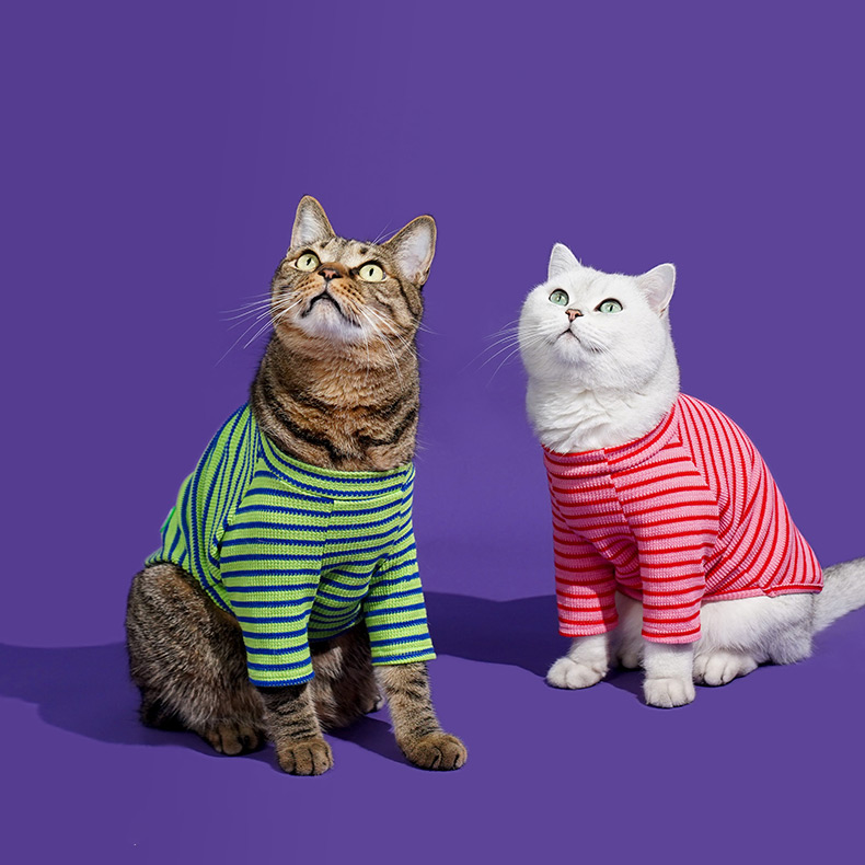 ZezeLife Striped Shirt Cat Clothes, view 4