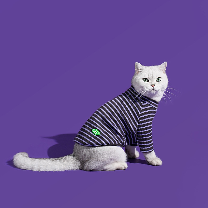 ZezeLife Striped Shirt Cat Clothes, view 5