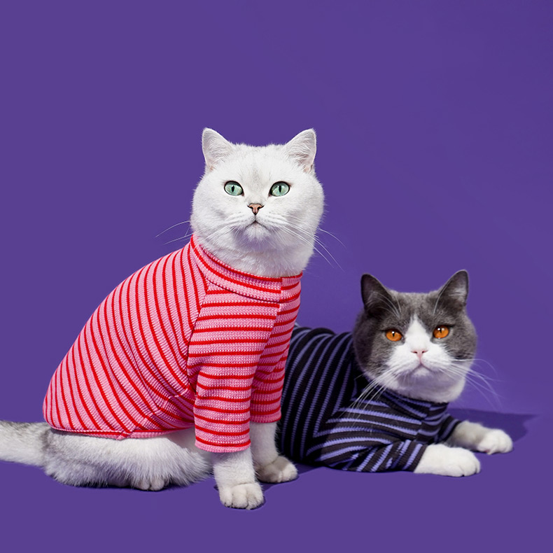 ZezeLife Striped Shirt Cat Clothes, view 6