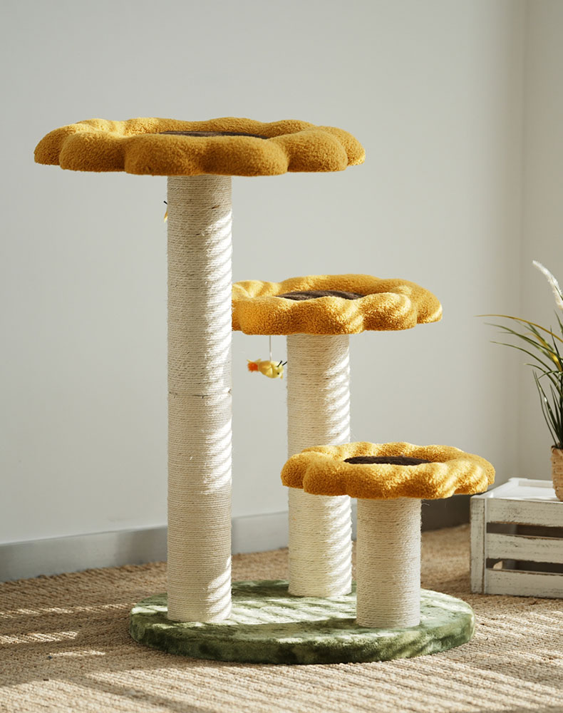 ZezeLife Sunflower Orange Cat Tree, view 5