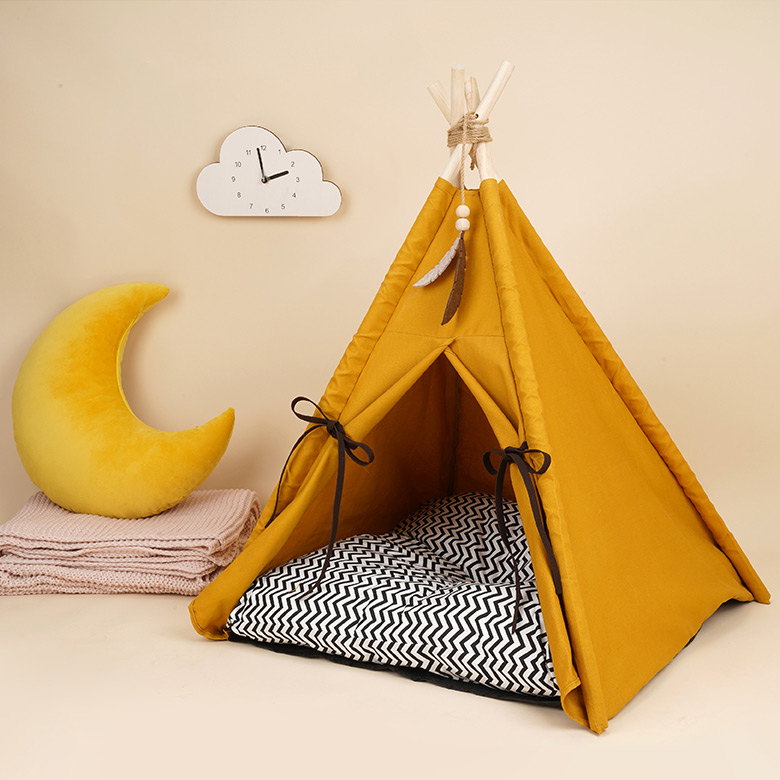 ZezeLife Sunset Cat Teepee Bed, view 4
