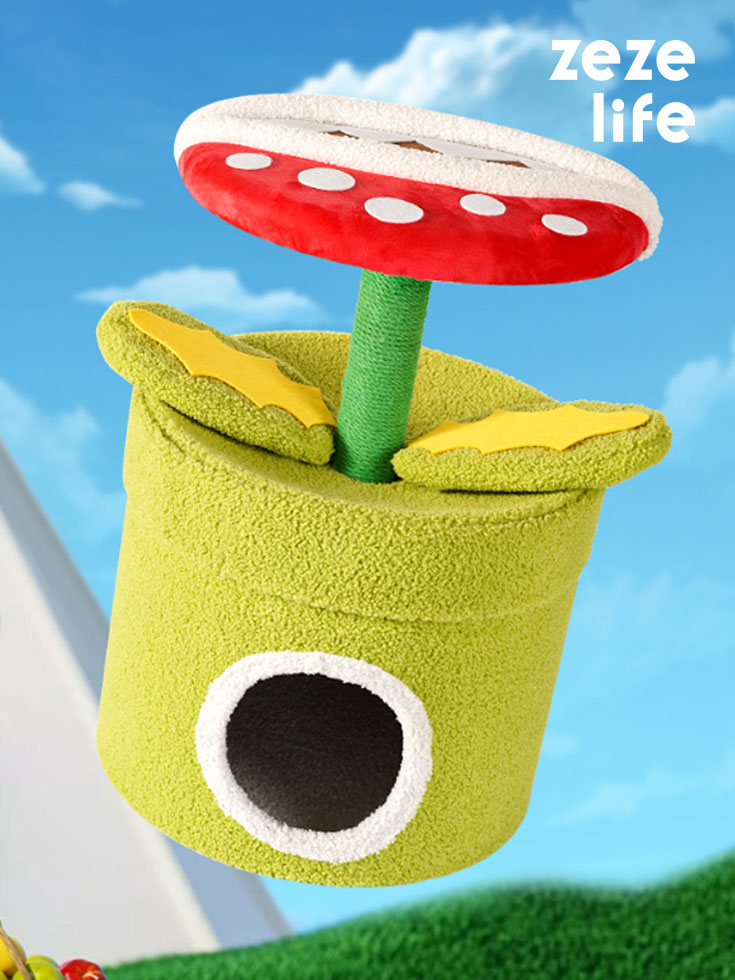 ZezeLife Super Cannibal Flower Cat Tree