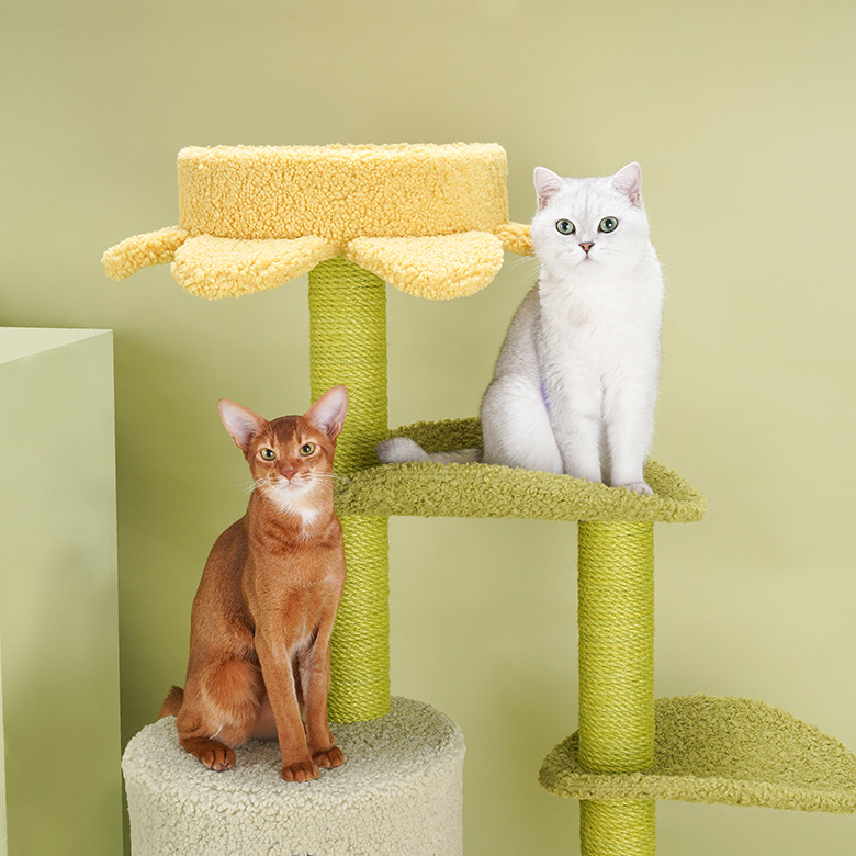 ZezeLife Leaf Petal Forest Cat Tree, view 3