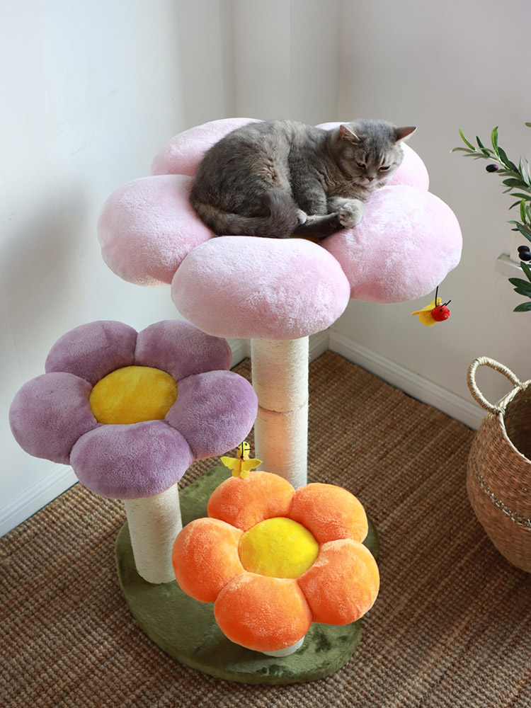 ZezeLife Three Tier Flower Cat Tree, view 3