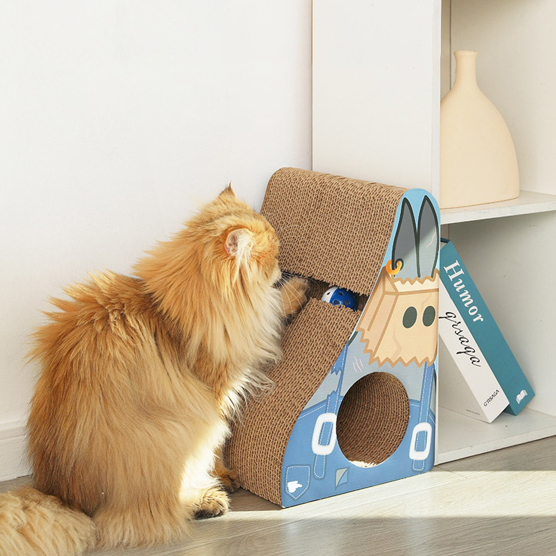 ZezeLife Triangle Cardboard Cat Scratcher, view 3