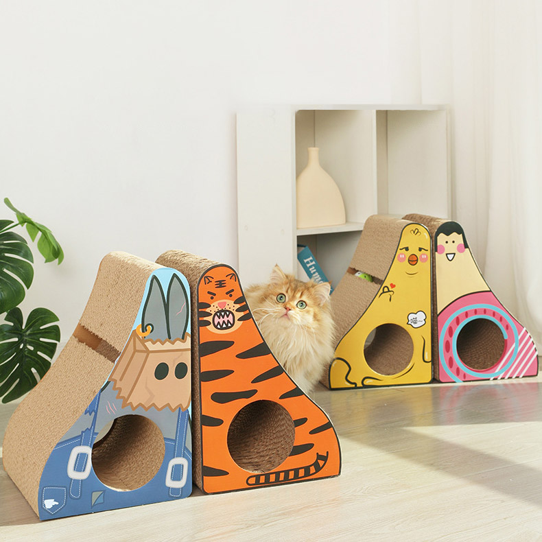 ZezeLife Triangle Cardboard Cat Scratcher, view 4