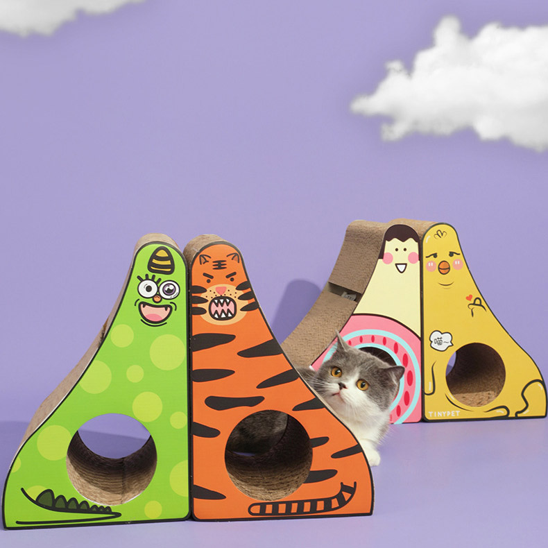 ZezeLife Triangle Cardboard Cat Scratcher, view 6