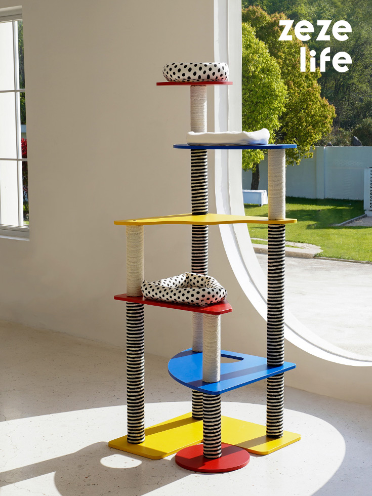 ZezeLife Memphis Design Style Cat Tree