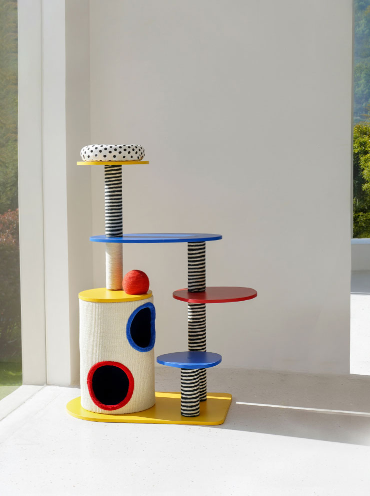 ZezeLife Memphis Design Style Cat Tree, view 3