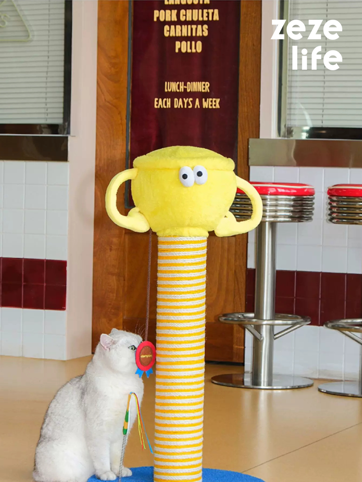ZezeLife Trophy Cat Scratching Post Claw Grinding Cat Toy, view 2