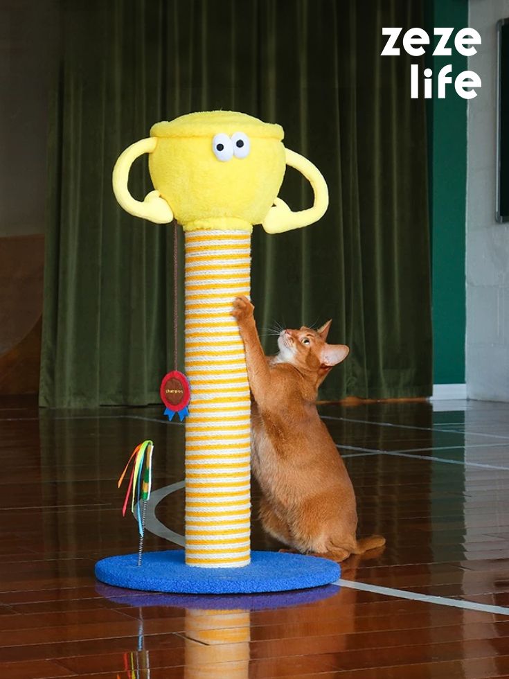 ZezeLife Trophy Cat Scratching Post Claw Grinding Cat Toy, view 5