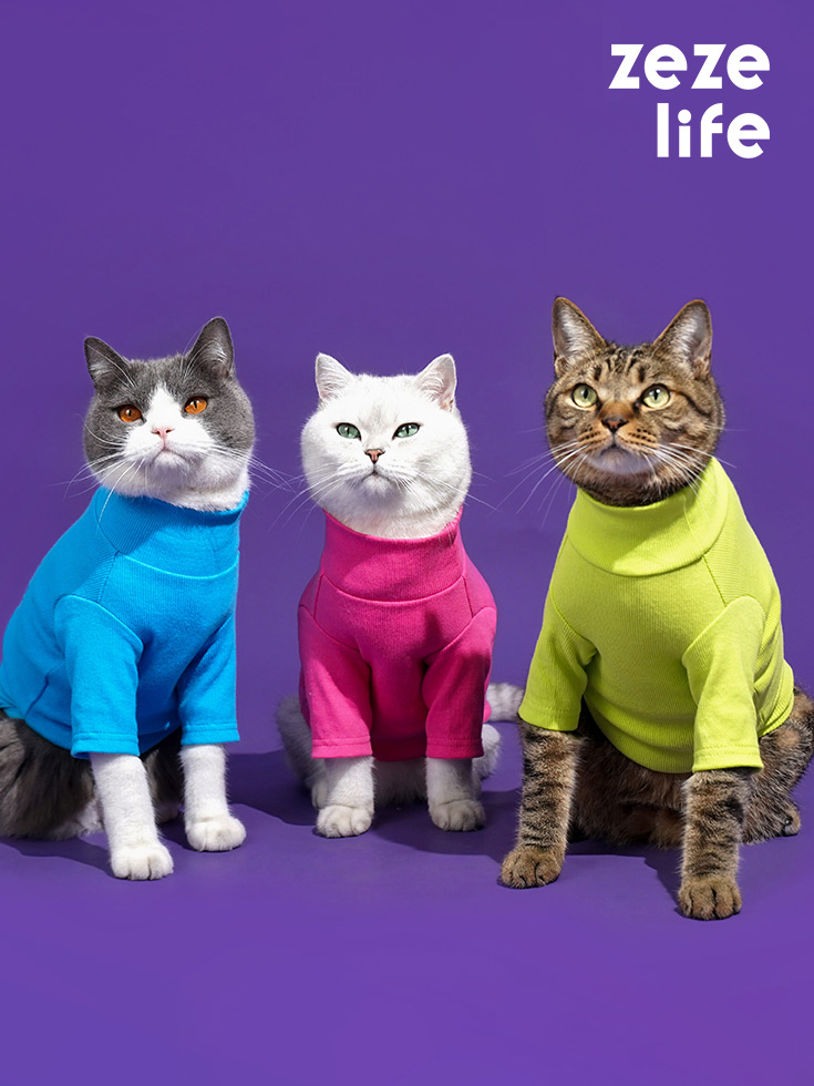 ZezeLife Turtleneck Cat Clothes