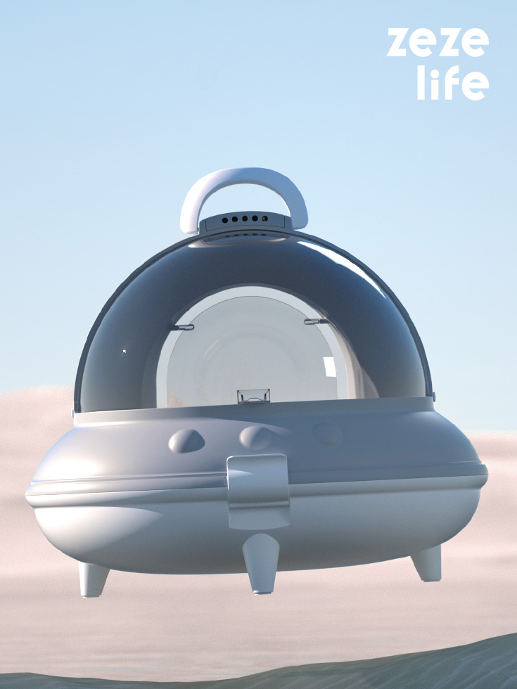 ZezeLife UFO Cat Litter Box