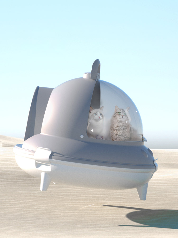 ZezeLife UFO Cat Litter Box, view 3