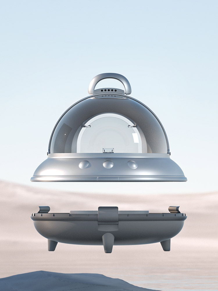 ZezeLife UFO Cat Litter Box, view 5