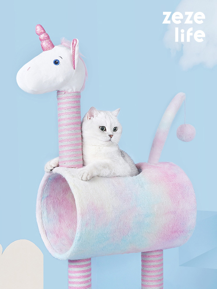 ZezeLife Unicorn Cat Tree, view 2