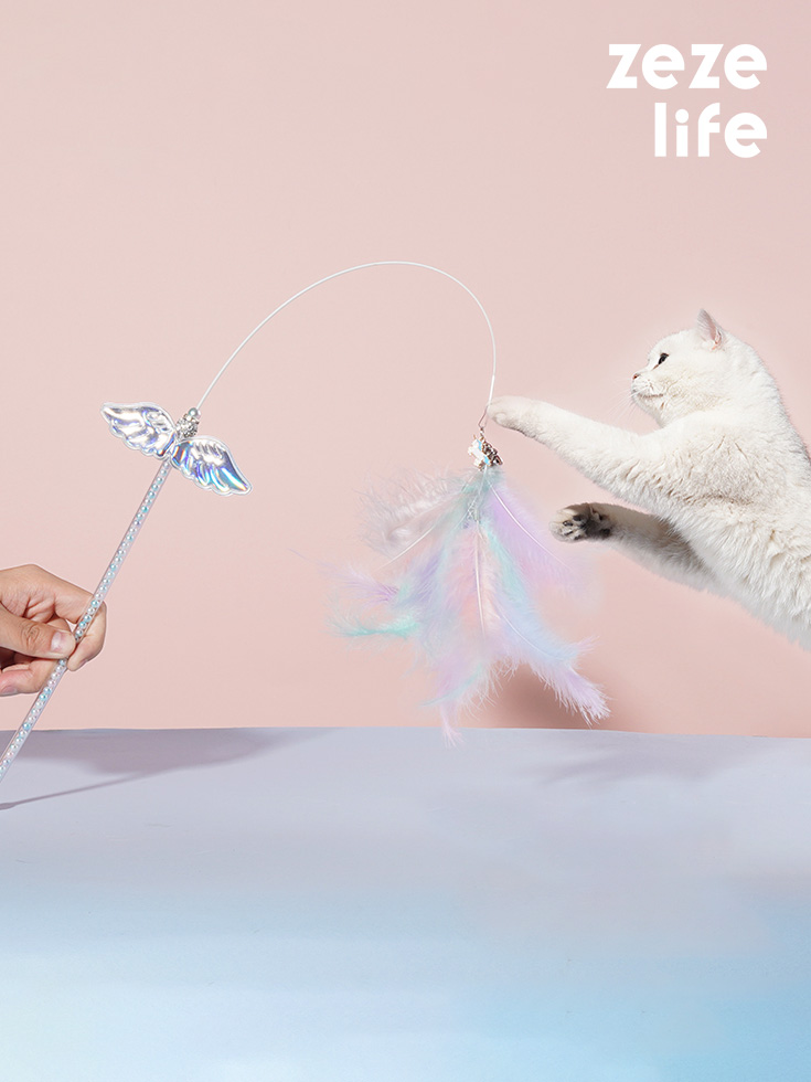 ZezeLife Unicorn Feather Cat Teaser, view 2