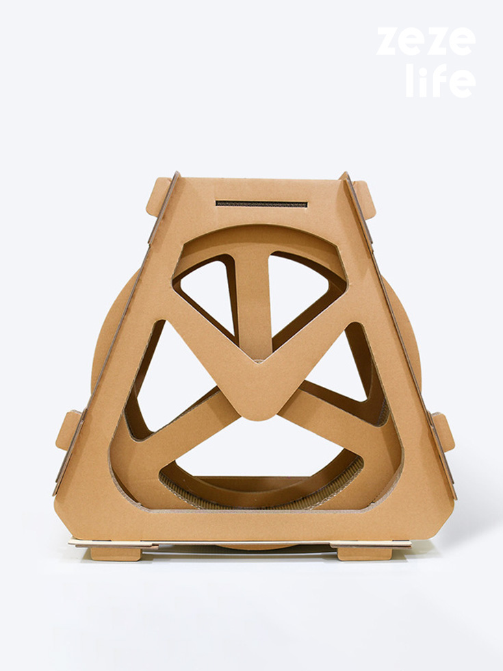 ZezeLife Waterwheel Cardboard Mini Cat Wheel Scratcher