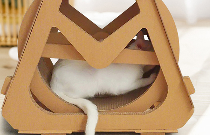 ZezeLife Waterwheel Cardboard Mini Cat Wheel Scratcher, view 5