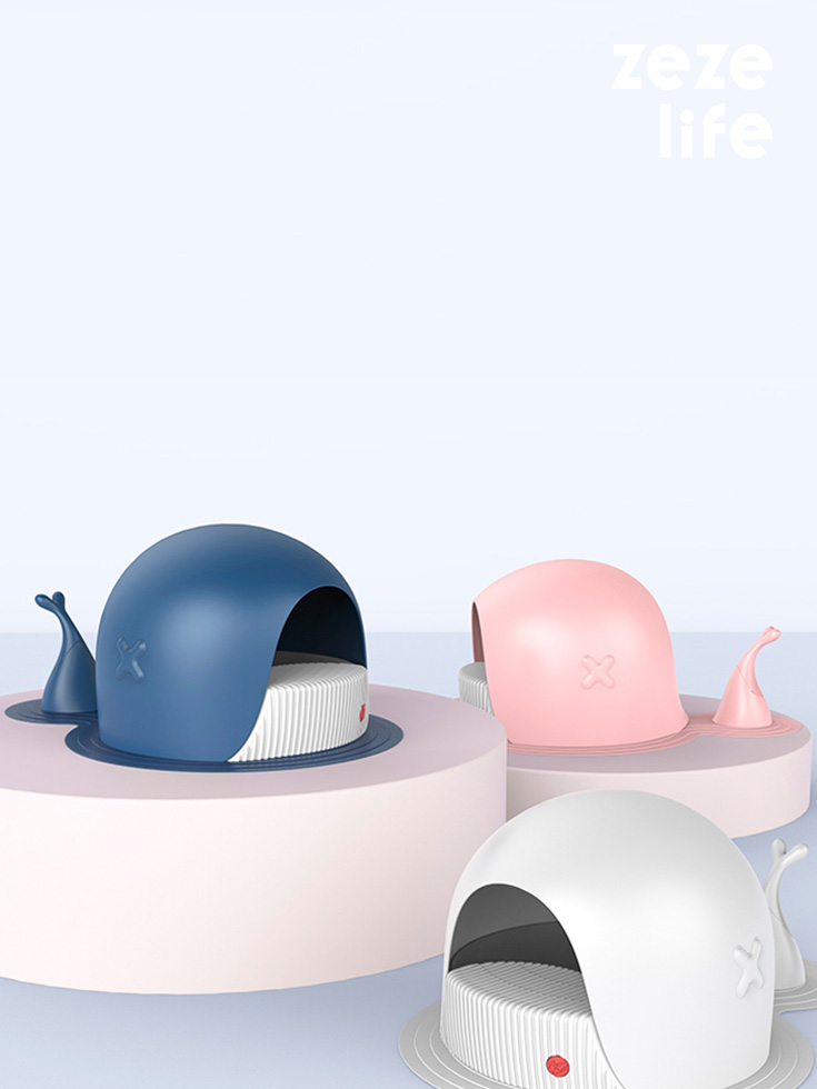 ZezeLife Whale Cat Litter Box