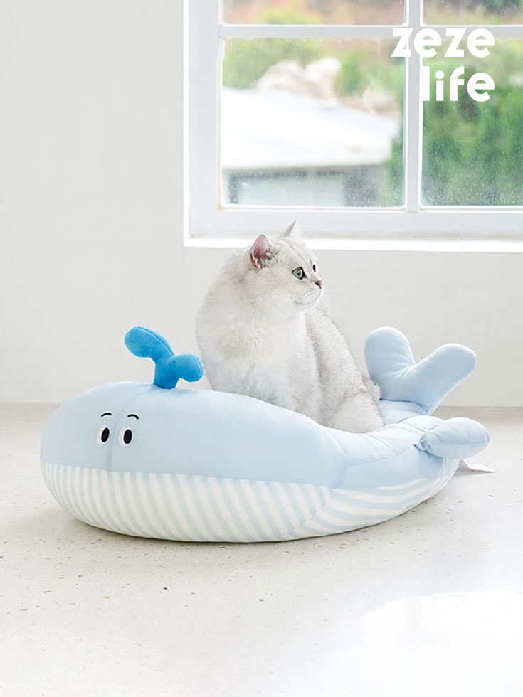 ZezeLife Whale Cooling Cat Bed