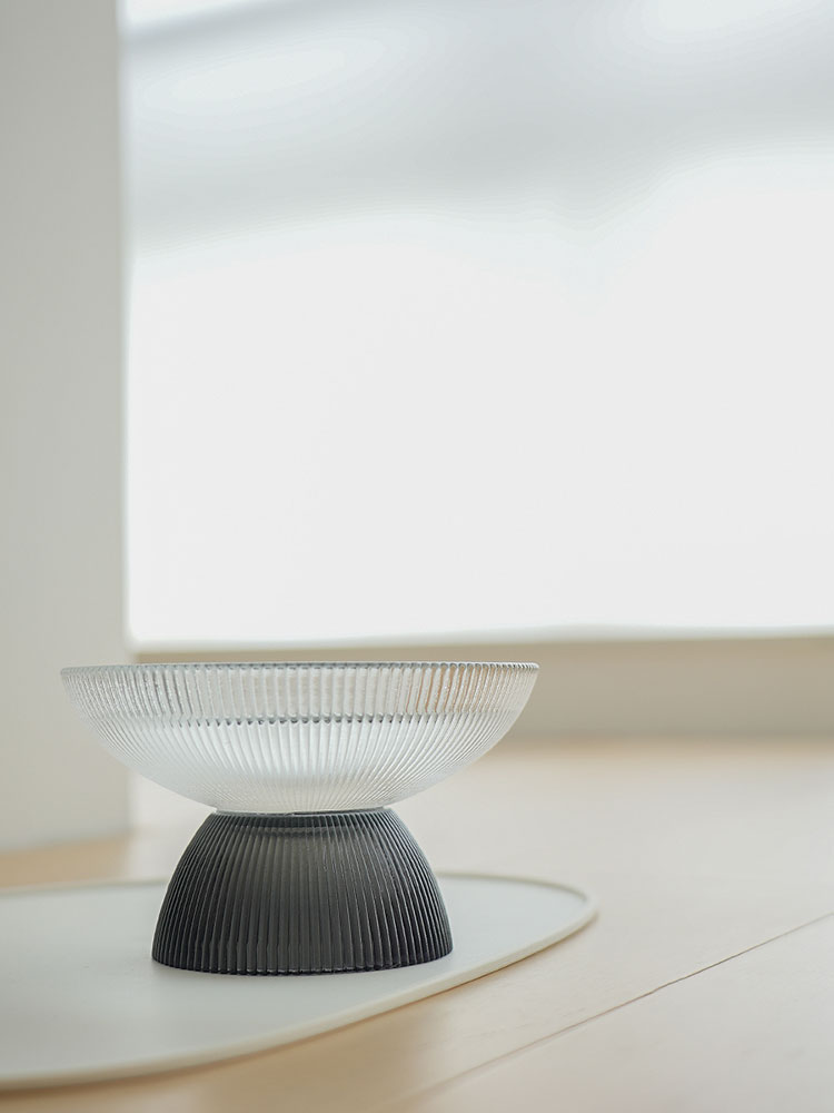 ZezeLife White & Black Glass Cat Bowls, view 5