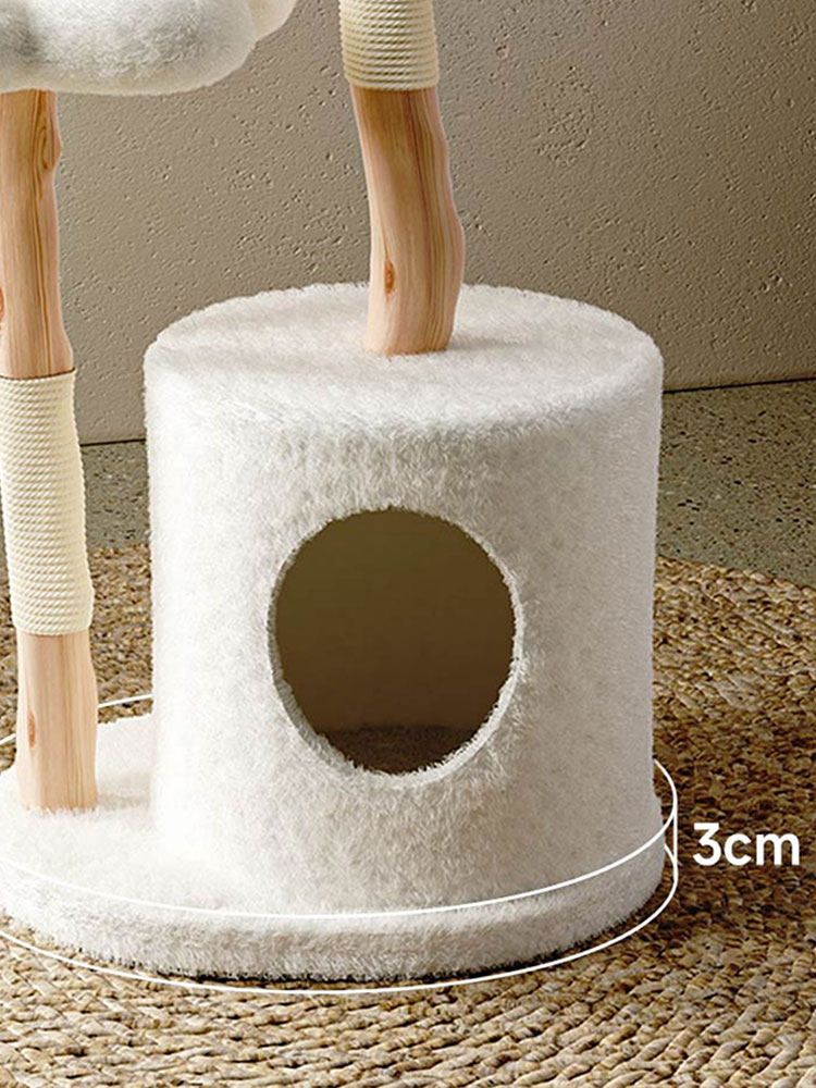 ZezeLife White Cloud Modern Cat Tree, view 4