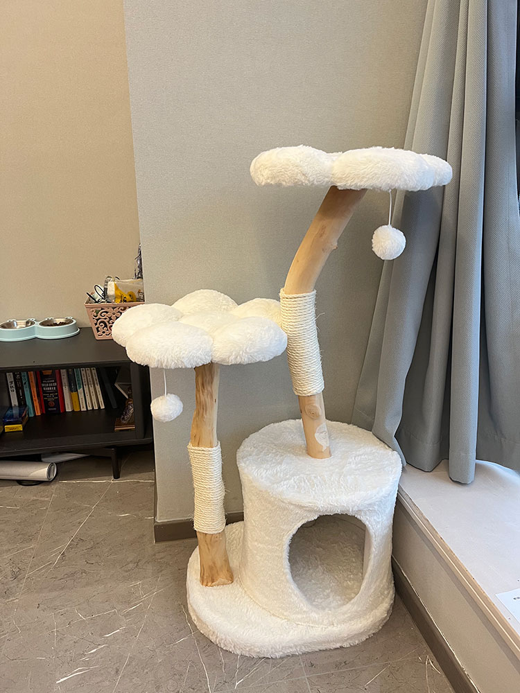 ZezeLife White Cloud Modern Cat Tree, view 6