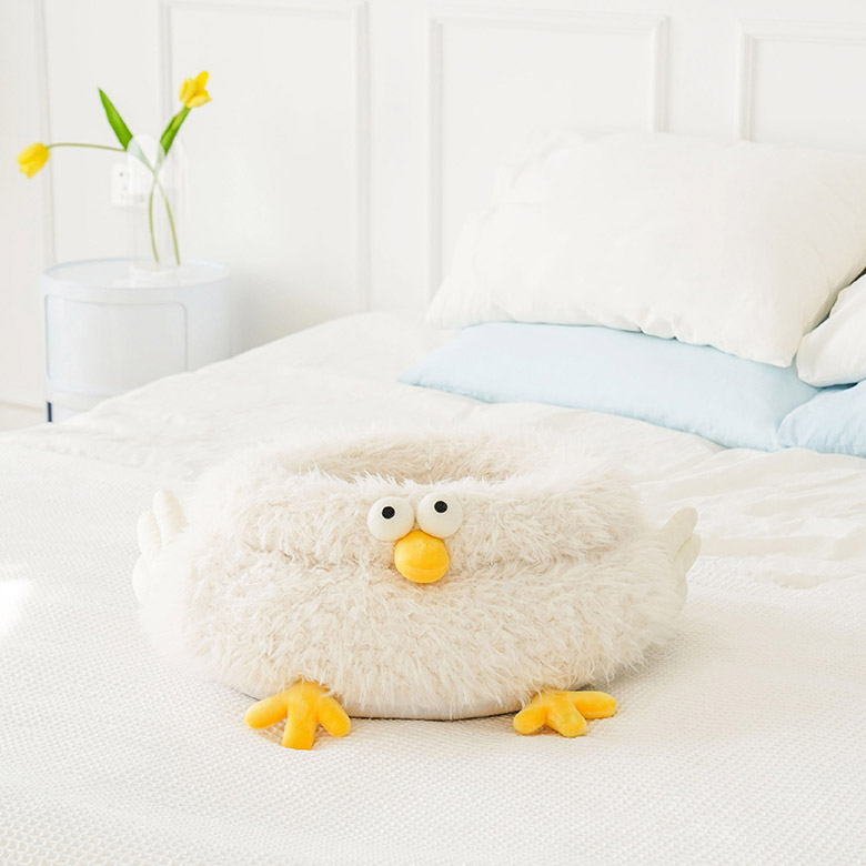 ZezeLife White Chick Cluck Cat Bed, view 5