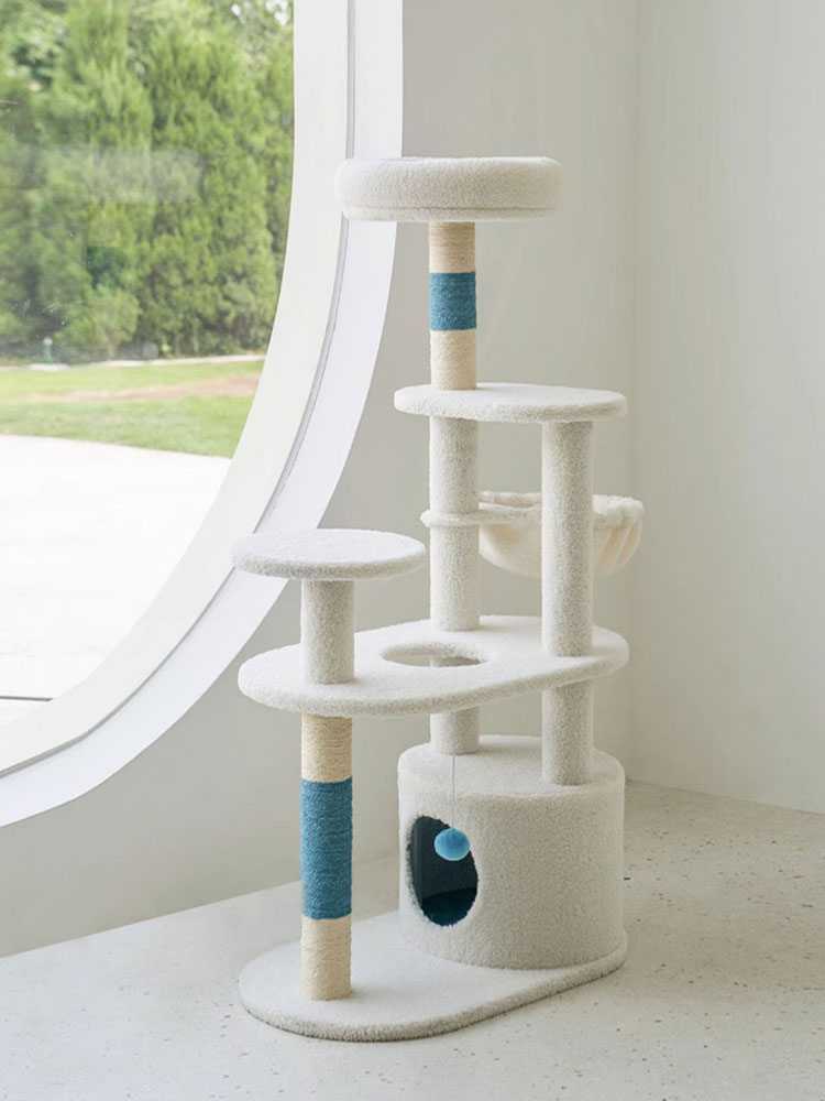 ZezeLife White Cream Style Cat Tree Plus, view 3