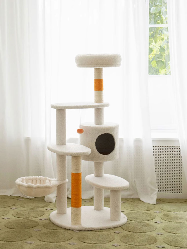 ZezeLife White Cream Style Cat Tree Plus, view 4