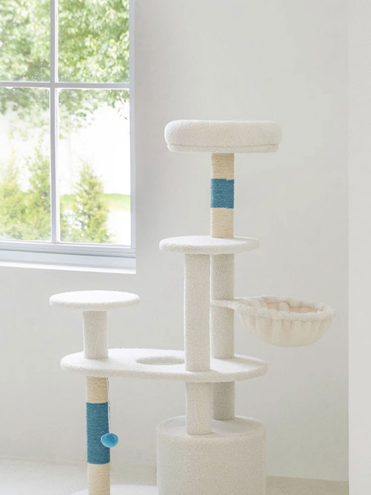 ZezeLife White Cream Style Cat Tree Plus, view 5