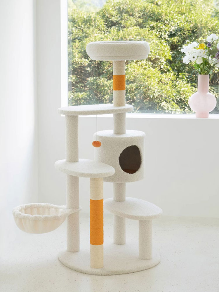 ZezeLife White Cream Style Cat Tree Plus, view 6