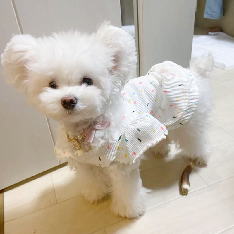 ZezeLife White Dress Cat Clothes, view 3