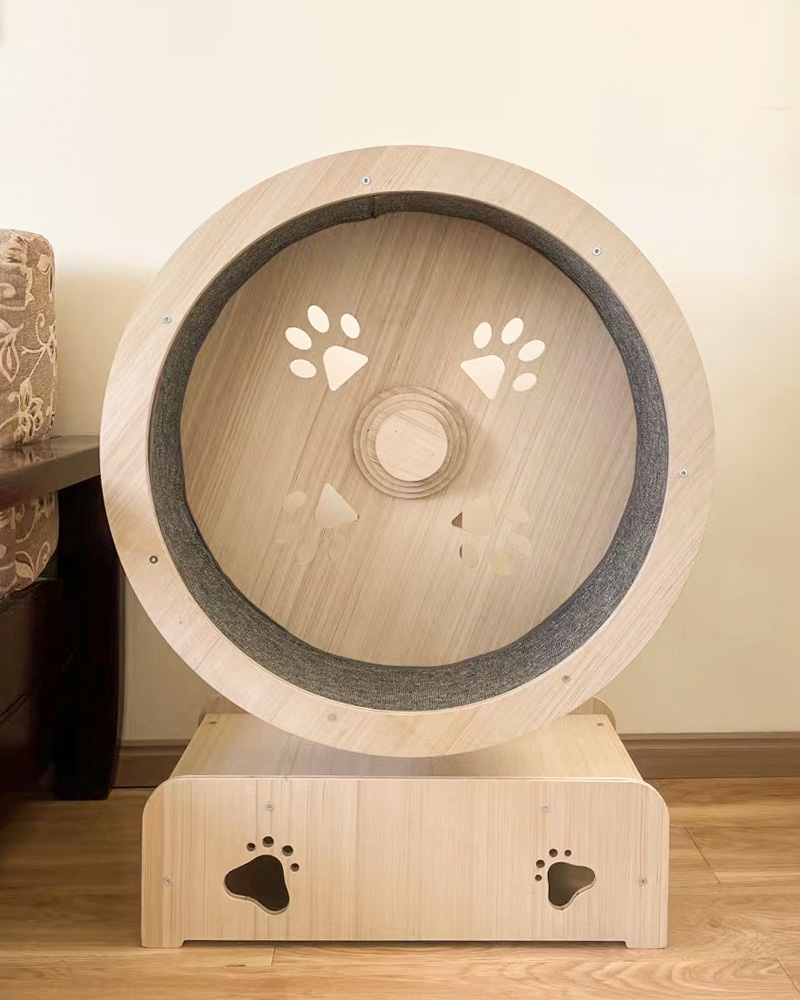 ZezeLife Wood Color Cat Wheel, view 3
