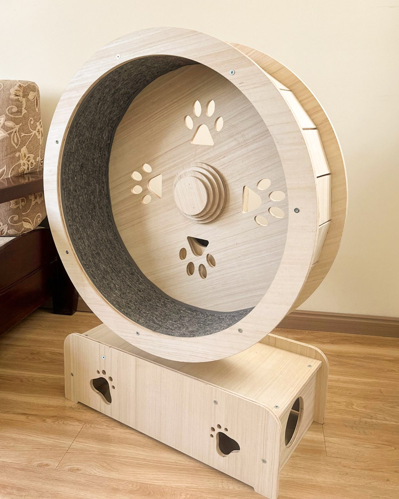 ZezeLife Wood Color Cat Wheel, view 4