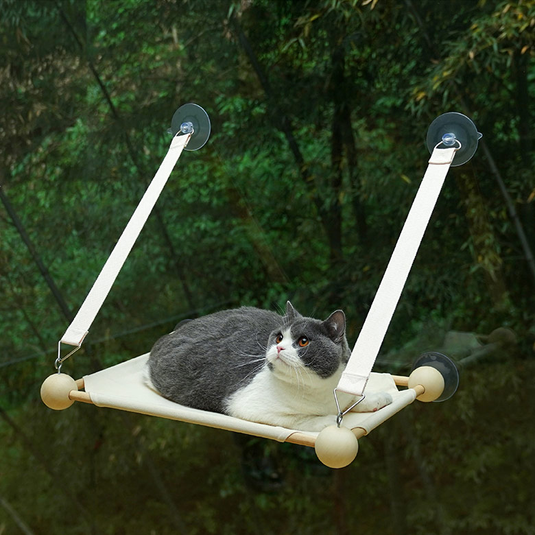 ZezeLife Wood Window Cat Hammock, view 6