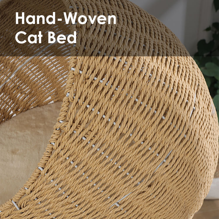 ZezeLife Woven Rattan Cat Tree, view 4