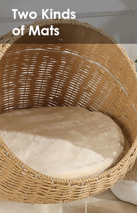 ZezeLife Woven Rattan Cat Tree, view 5