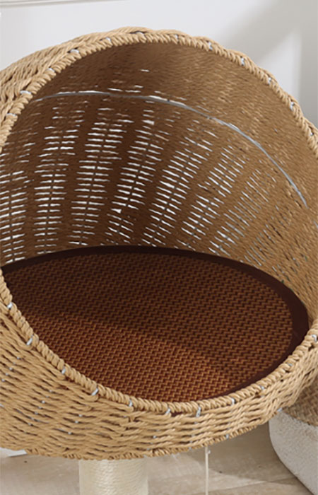 ZezeLife Woven Rattan Cat Tree, view 6