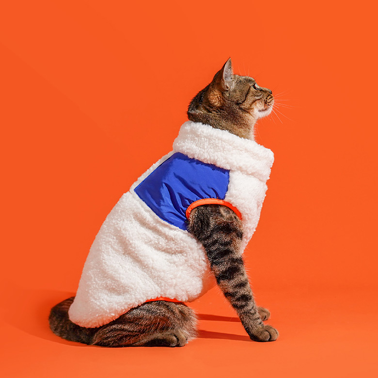 ZezeLife Zipper Fleece Cat Clothes, view 3